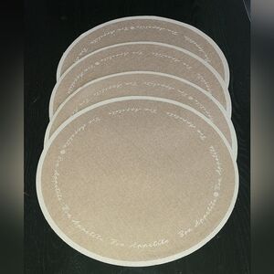 Round Cream Placemats - Set of 4